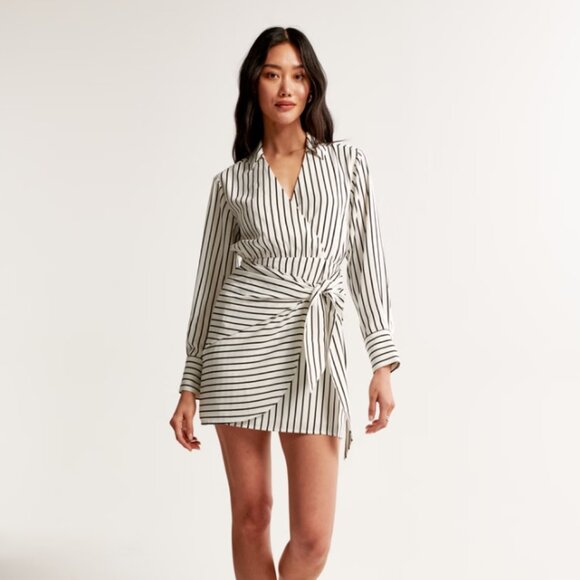Abercrombie & Fitch Dresses & Skirts - NWT Abercrombie | Long-Sleeve Drapey Shirt Dress, Size Small